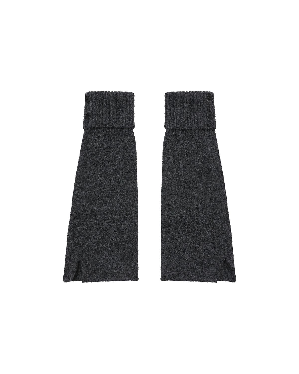 미세키서울(MISEKI SEOUL) Button knit leg warmer CHARCOAL