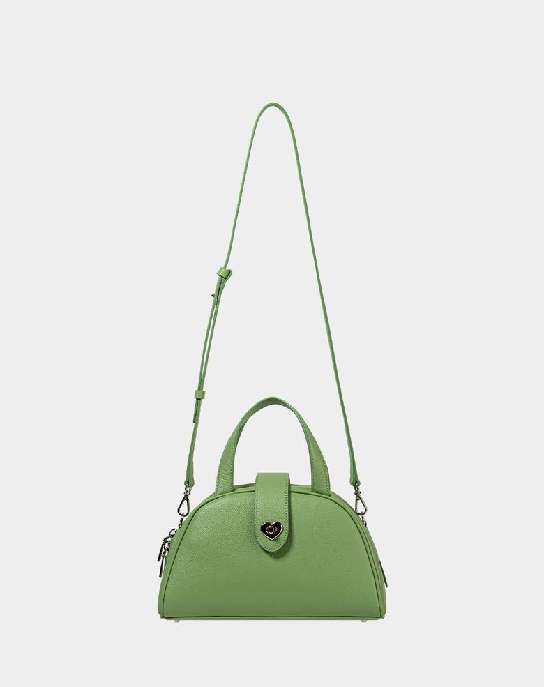 Halfmoon Leather Mini Tote Bag (Apple Green)