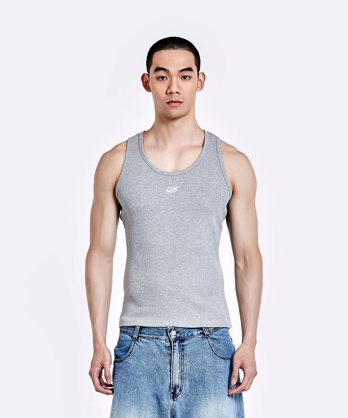 51퍼센트(51PERCENT) Basic curve sleeveless - Grey