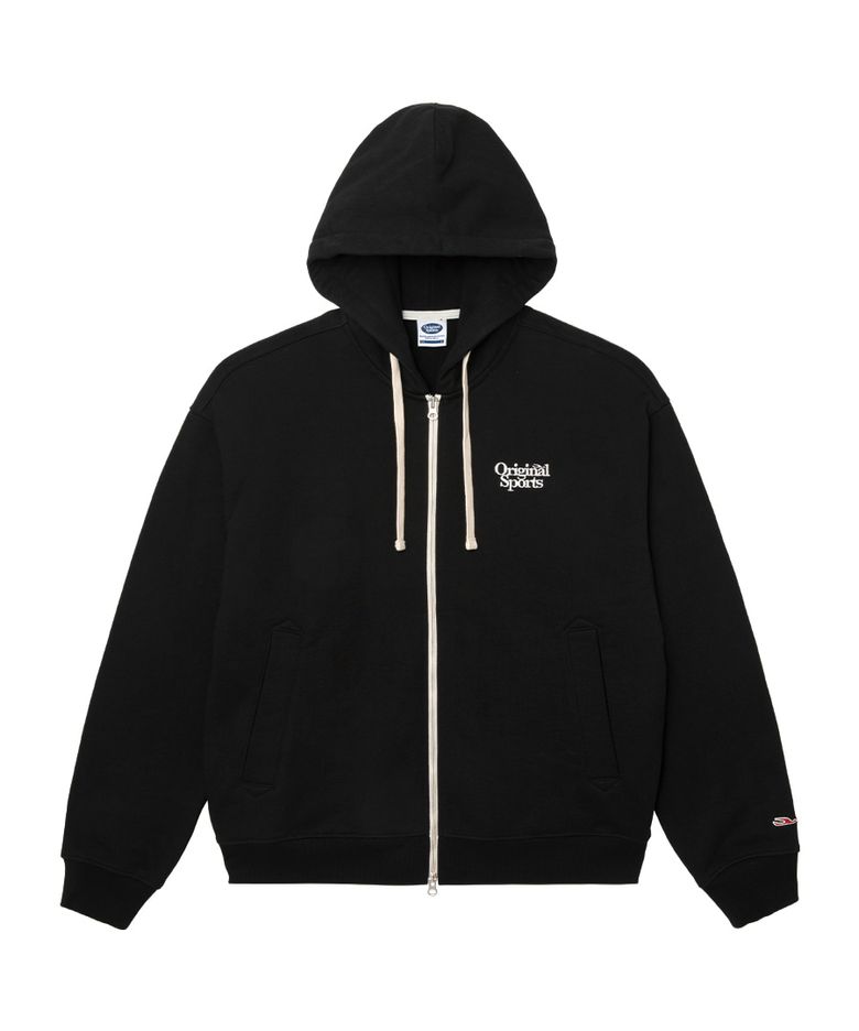 HERITAGE HOODIE ZIPUP BLAK