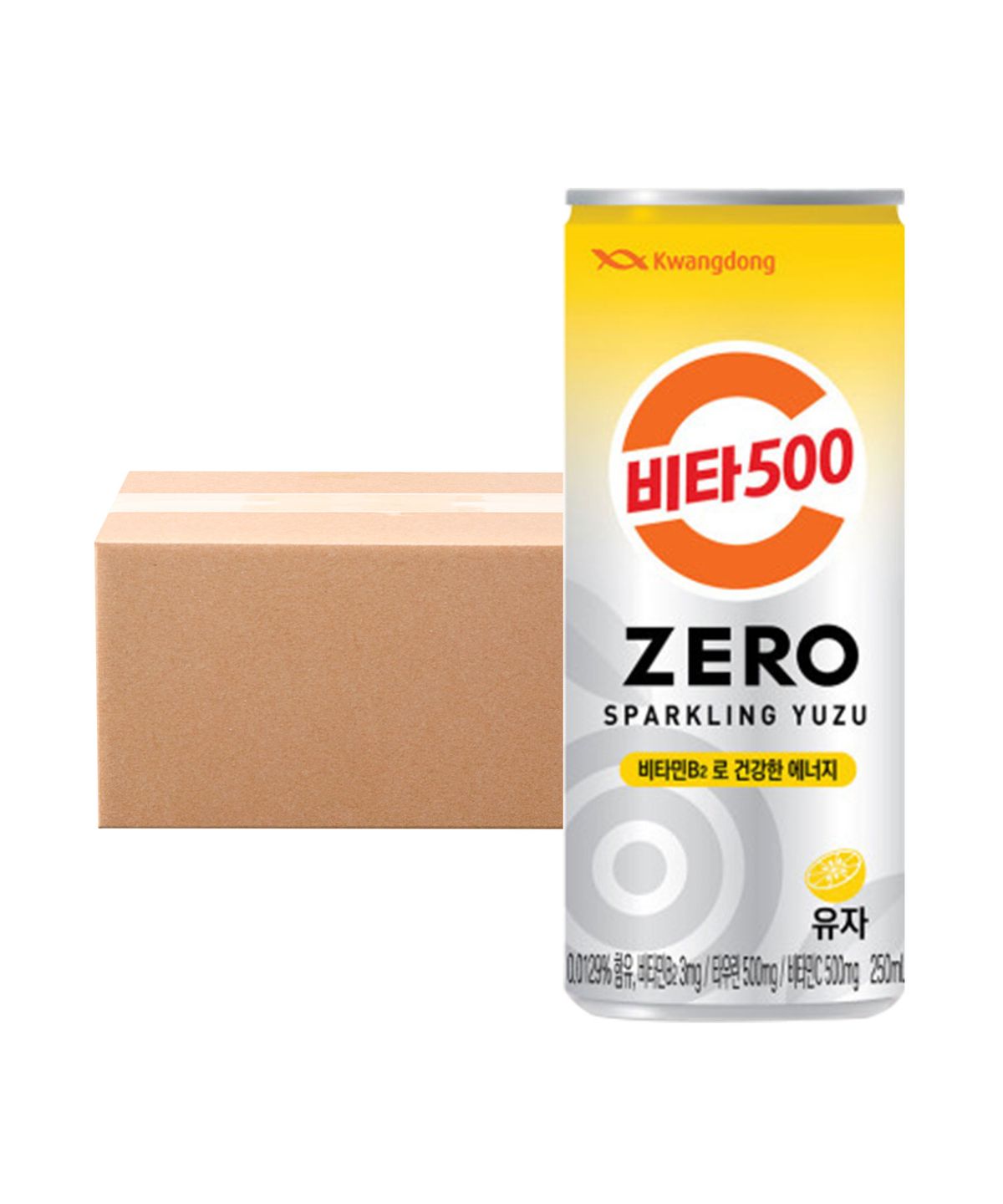 광동제약(KWANGDONG) 비타500 제로 스파클링 유자 250ml 24캔