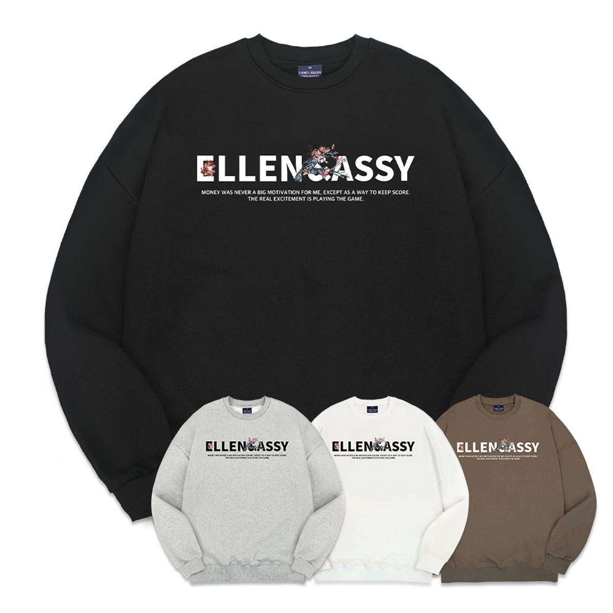 엘런아시(ELLENASSY) 엘런매화 오버핏 맨투맨