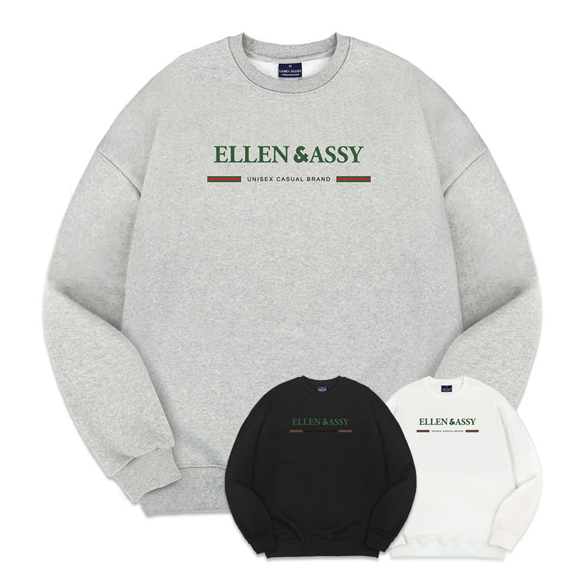엘런아시(ELLENASSY) EA라인 오버핏 맨투맨