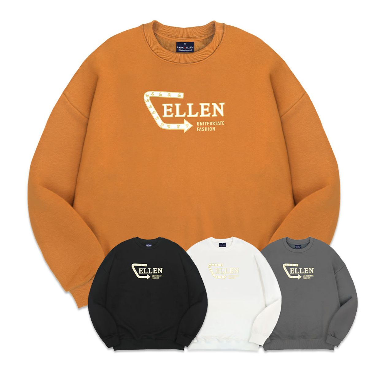 엘런아시(ELLENASSY) EA유나이티드 오버핏 맨투맨