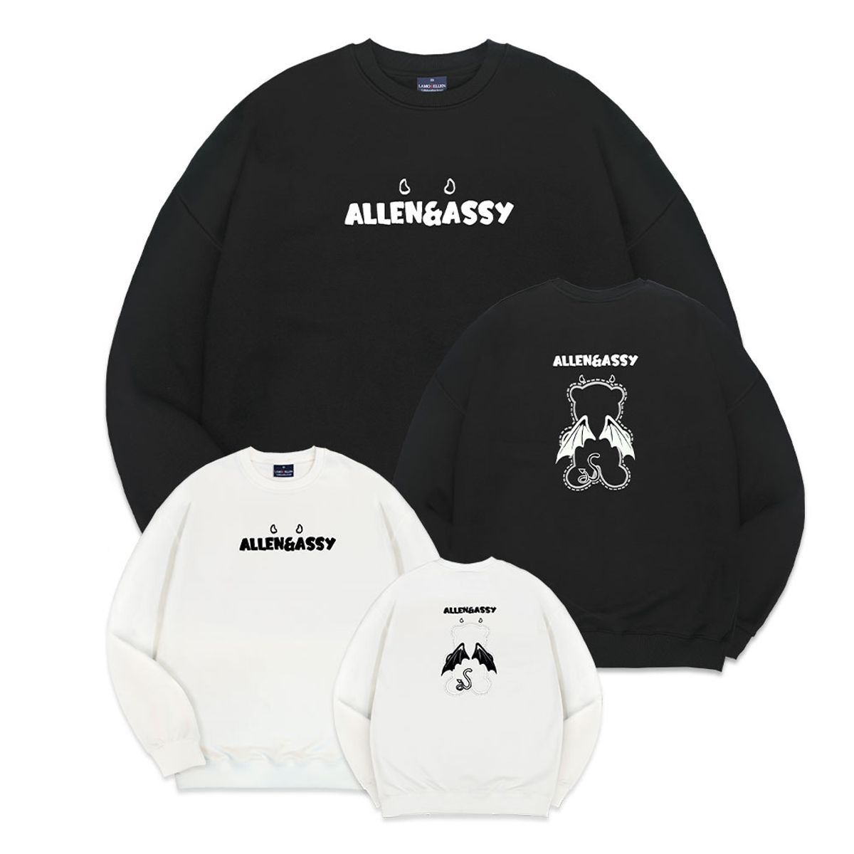 엘런아시(ELLENASSY) 큐티데블스 오버핏 맨투맨