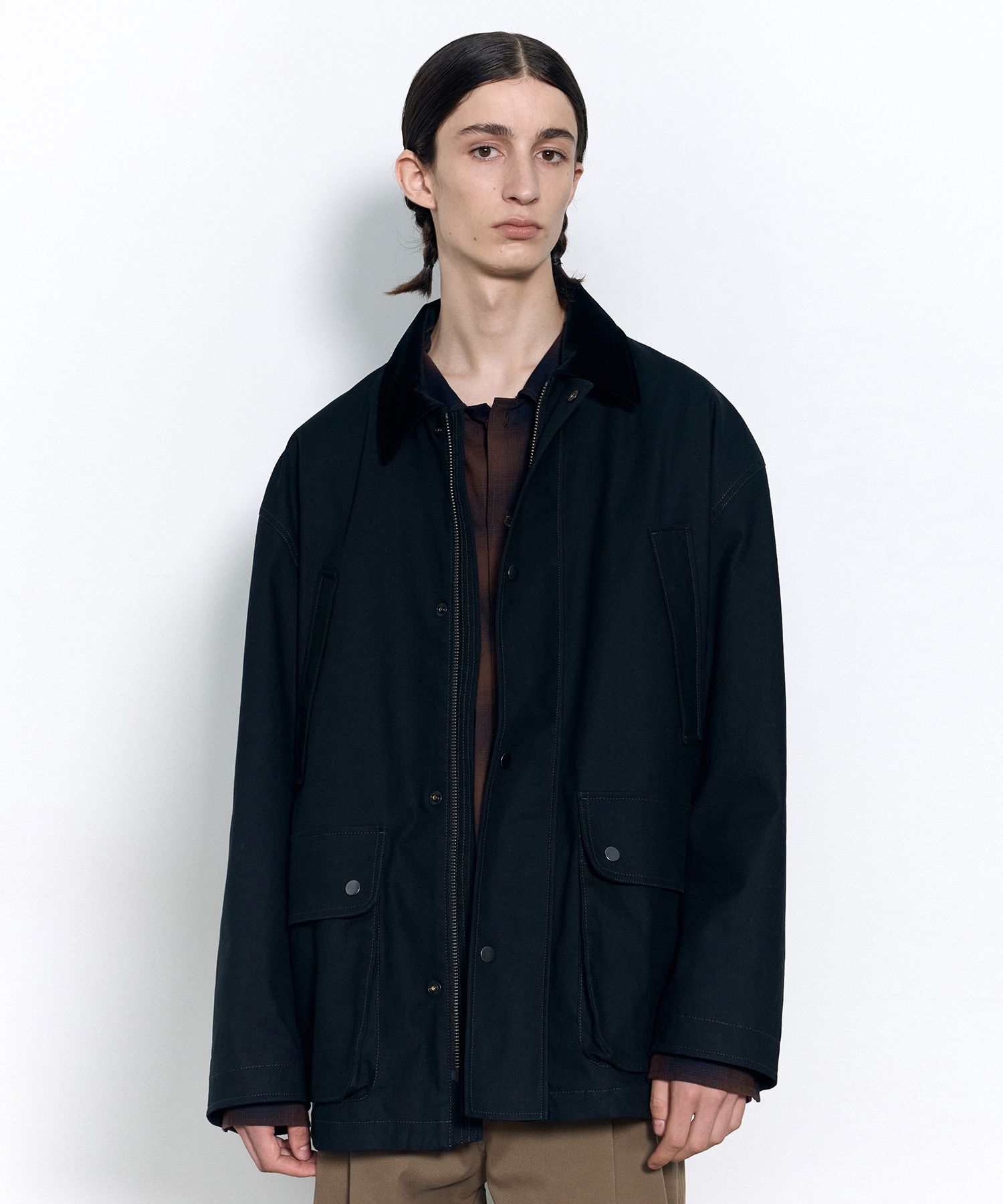 MUSINSA公式 | INSILENCE Duck Canvas Chore Jacket FADED BLACK