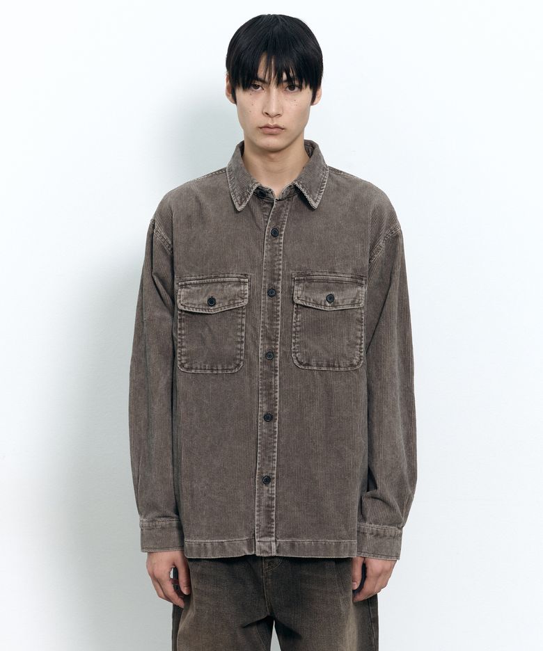피그먼트 코듀로이 셔츠 자켓 BROWN