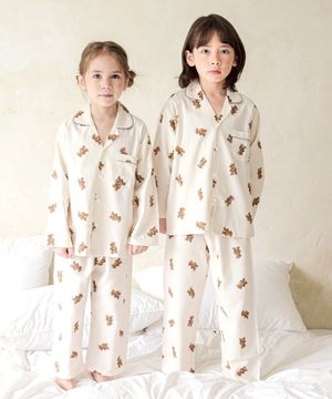 131 브라운베어 긴소매 파자마세트