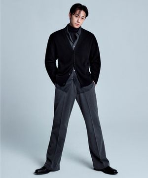 [이도현 PICK] 플레어 히든 밴딩 슬랙스 [미디엄 그레이]