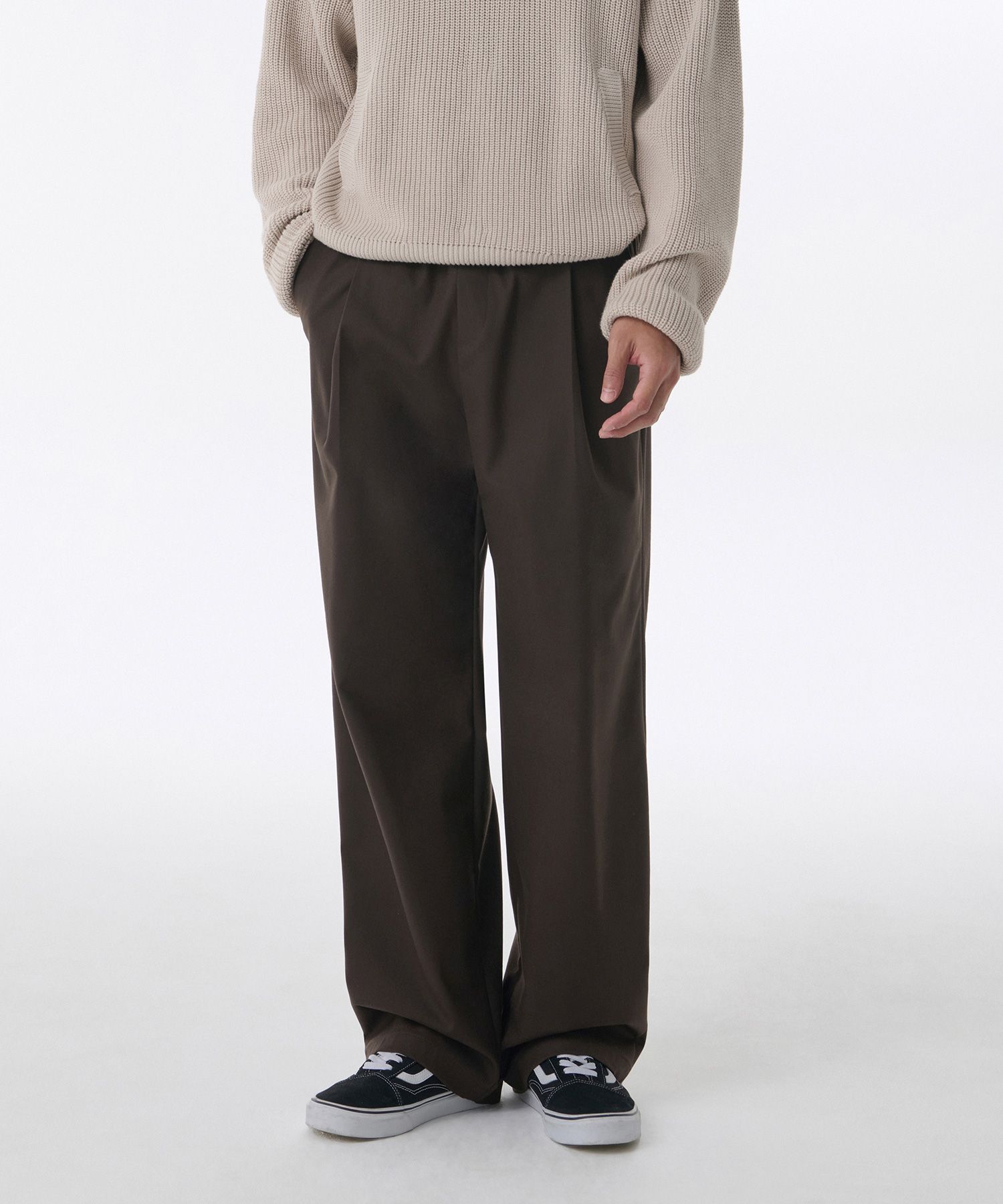 【MODERNIF】Cool Banding One Tuck Wide Slacks MUSINSA | AGOD One-tuck wide banding slacks [black]