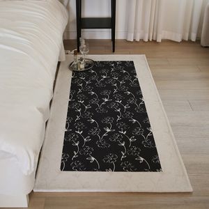 클로우 빈티지 셔닐 플로럴 패턴 러너