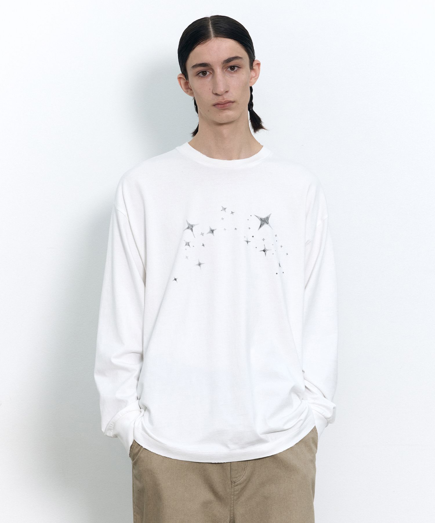 MUSINSA | INSILENCE DAMAGE GRAPHIC LONG SLEEVE OFF WHITE