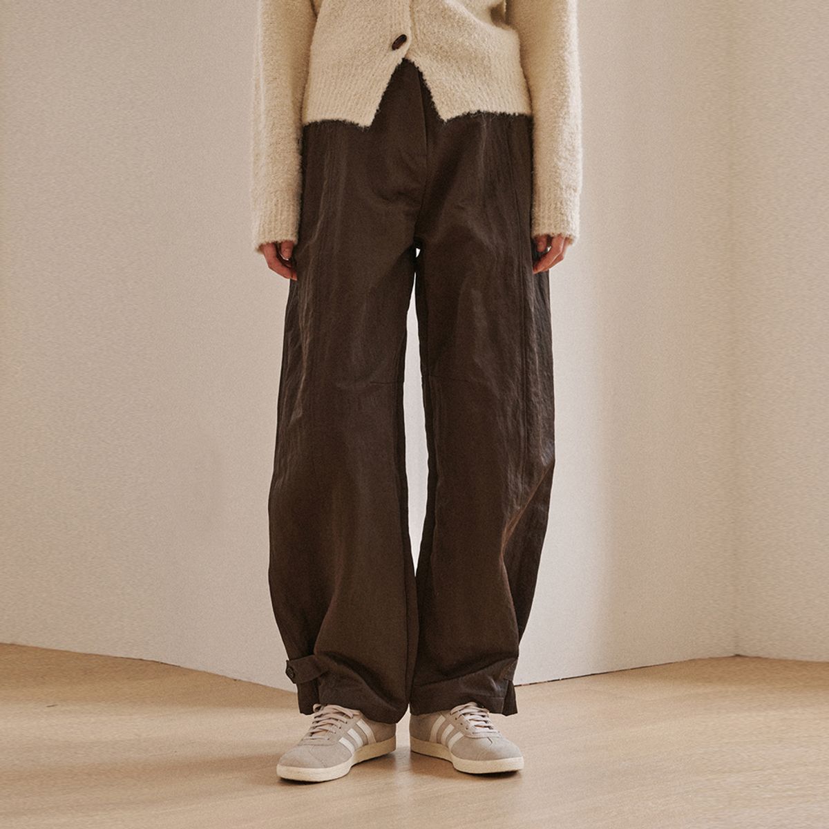 오디에르(ODER) 벌룬 투웨이 팬츠-딥브라운