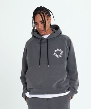 NYC 로고 후디 차콜