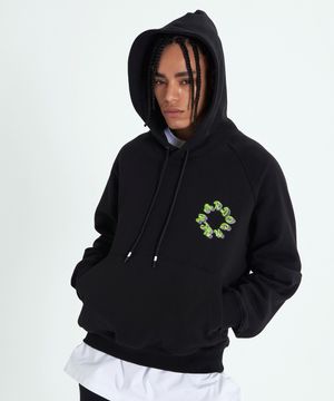 NYC 로고 후디 블랙