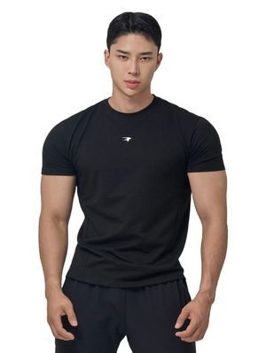 헤비메쉬 시그니처 로고 머슬핏 반팔 티셔츠_2Color