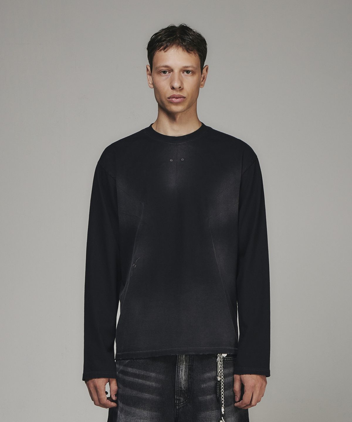 비엘알(BLR) Rain Destroyed Gradation Bleached Long Sleeve