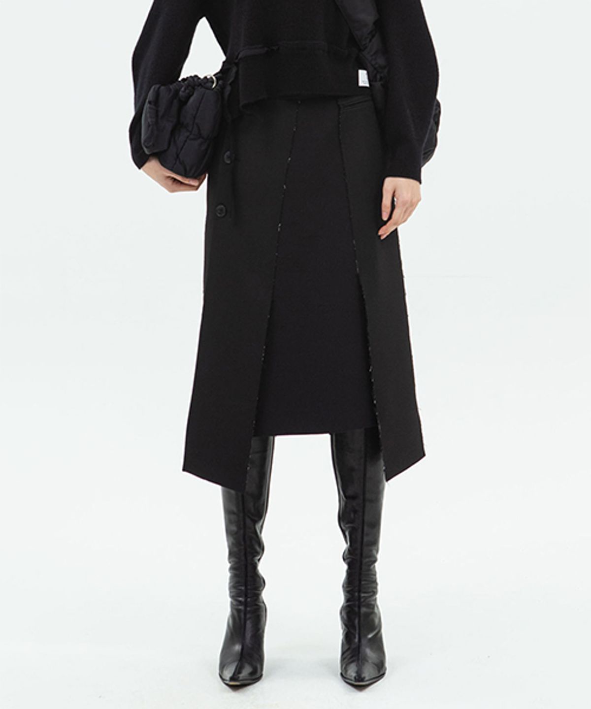 래코드(RECODE) Jacket Lining Skirt_RQKAA24533BKX