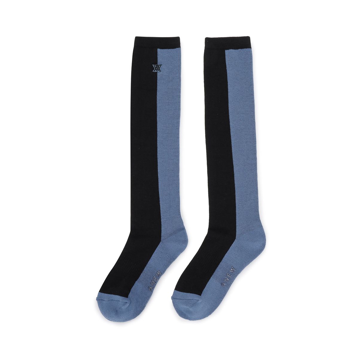 어뉴골프(ANEW GOLF) (W) COLOR BLOCK OVER KNEE SOCKS_BK