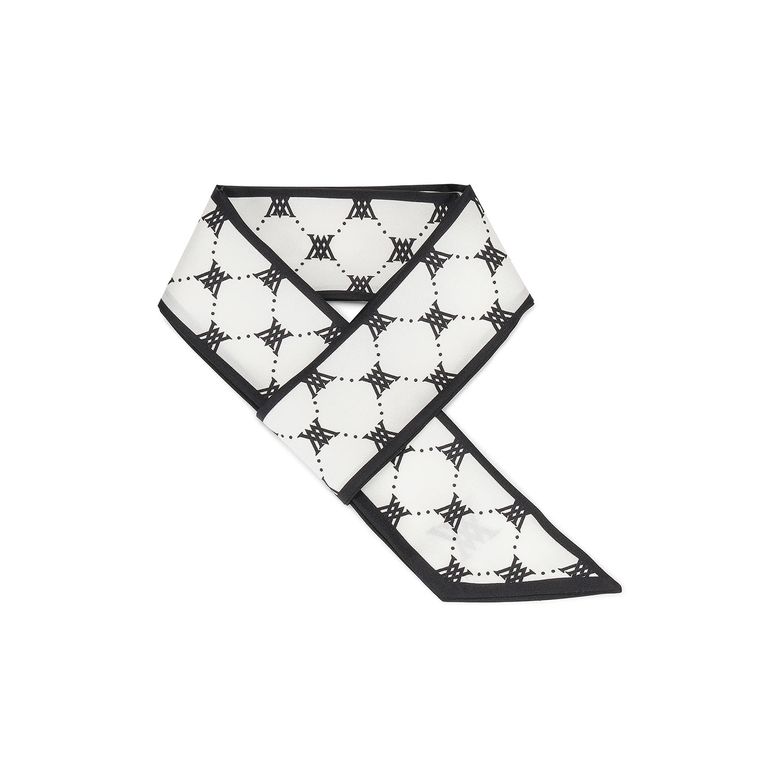 (W) SILK NECK SCARF_WH