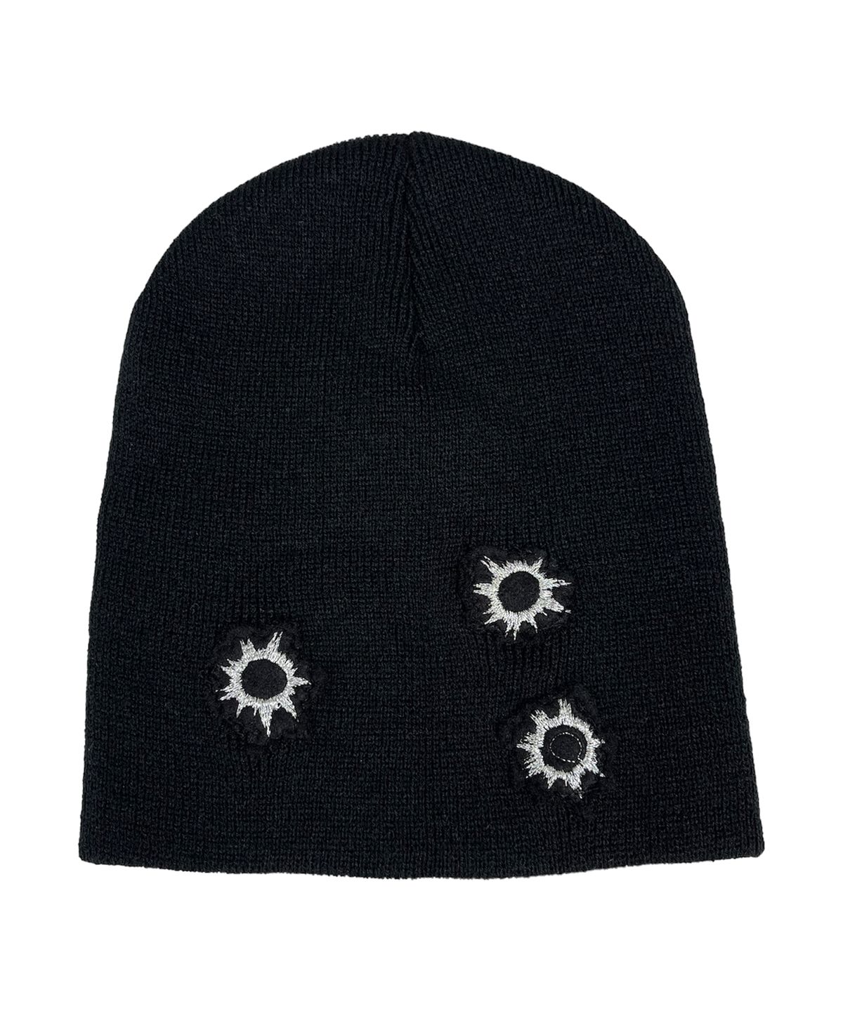 스케이터락(SK8ER ROCK) Shot Holes Beanie ((Black))