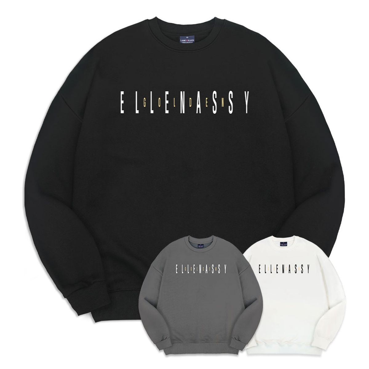 엘런아시(ELLENASSY) 골든 오버핏 맨투맨
