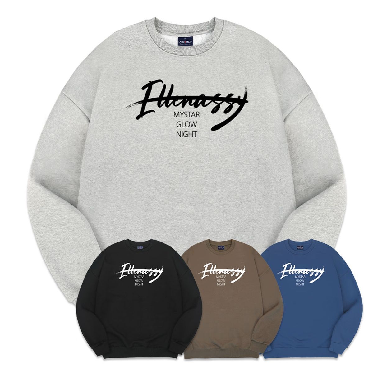 엘런아시(ELLENASSY) 엘런나이트 오버핏 맨투맨