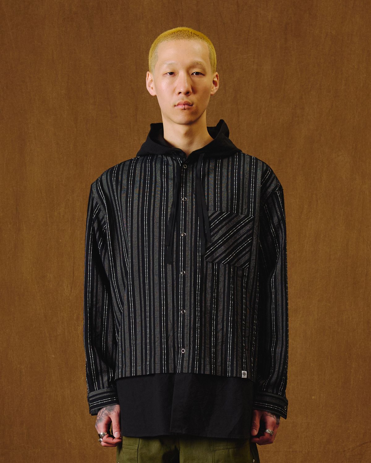포스333(PHOS333) Double Layers Stripe Shirt