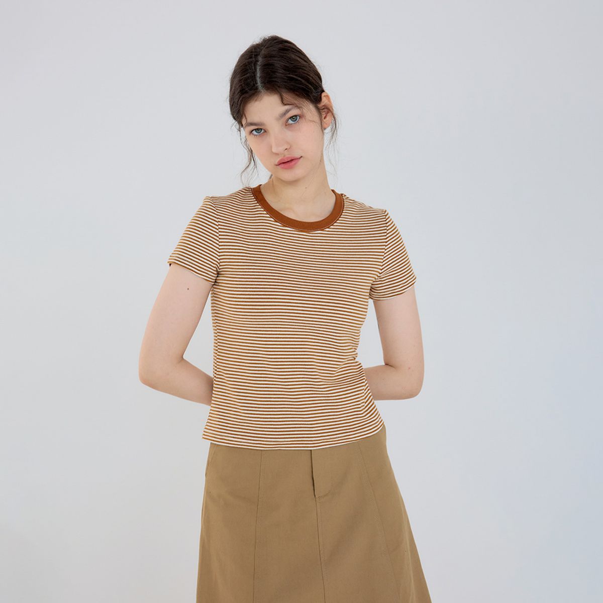 에이앤레이(AEIREI) AR_Striped contrast top_2color