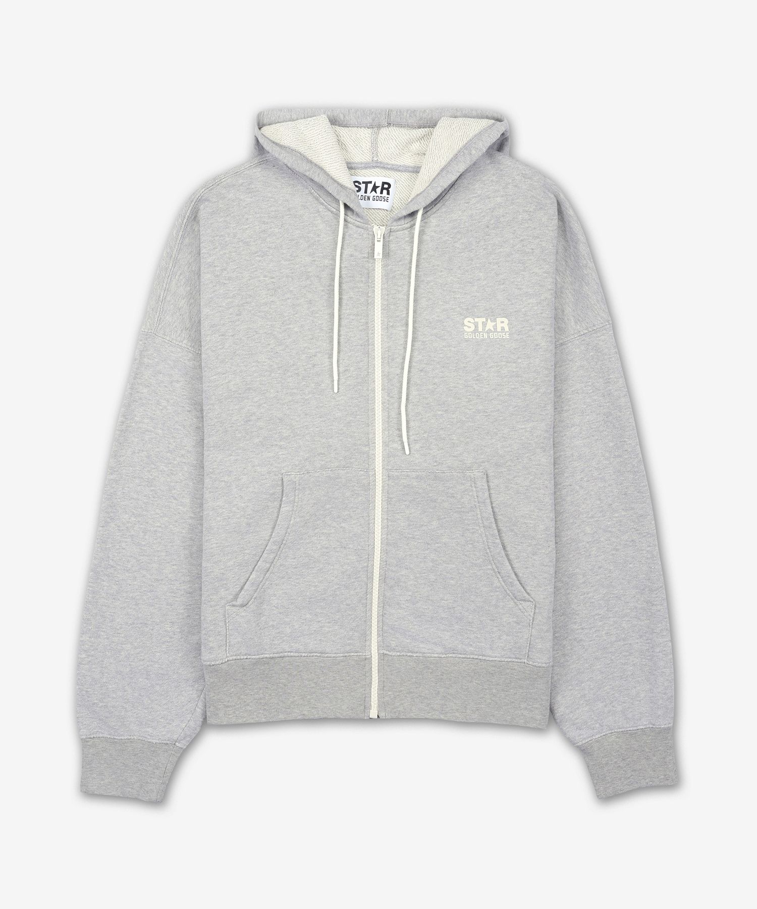 MUSINSA | GOLDEN GOOSE Star Logo Zip-Up Hoodie - Melange