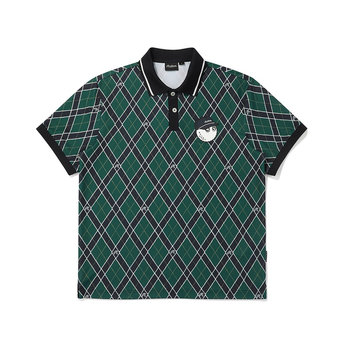 말본 골프(MALBON GOLF) 아가일 패턴 폴로 티셔츠 GREEN (MAN)