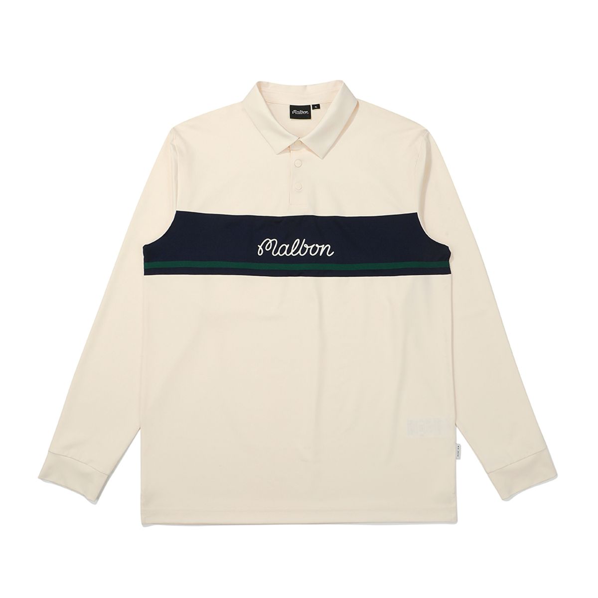 말본 골프(MALBON GOLF) 테크 컬러블럭 폴로 티셔츠 CREAM (MAN)