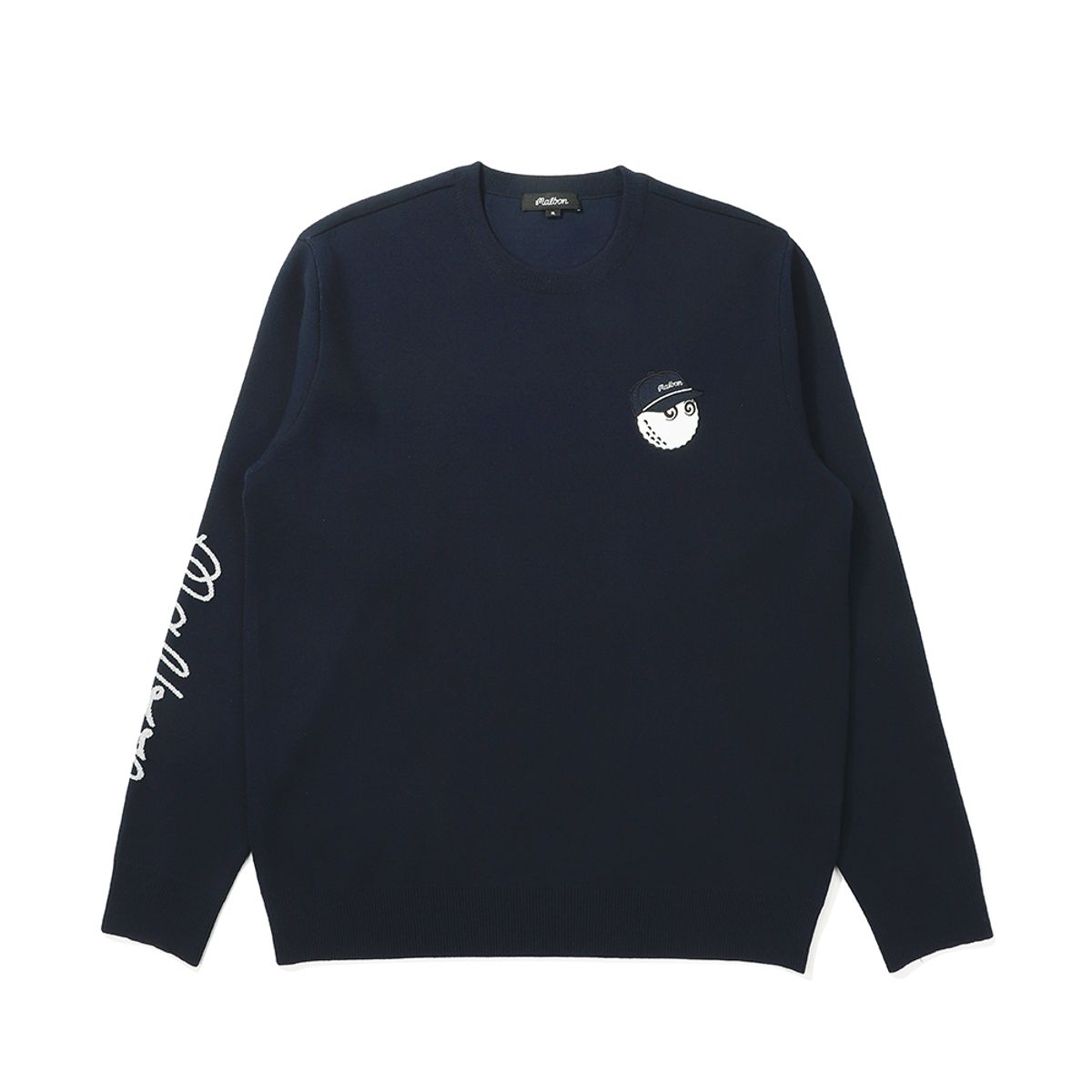 말본 골프(MALBON GOLF) 버킷 포인트 아모사 혼방 풀오버 스웨터 NAVY (MAN)