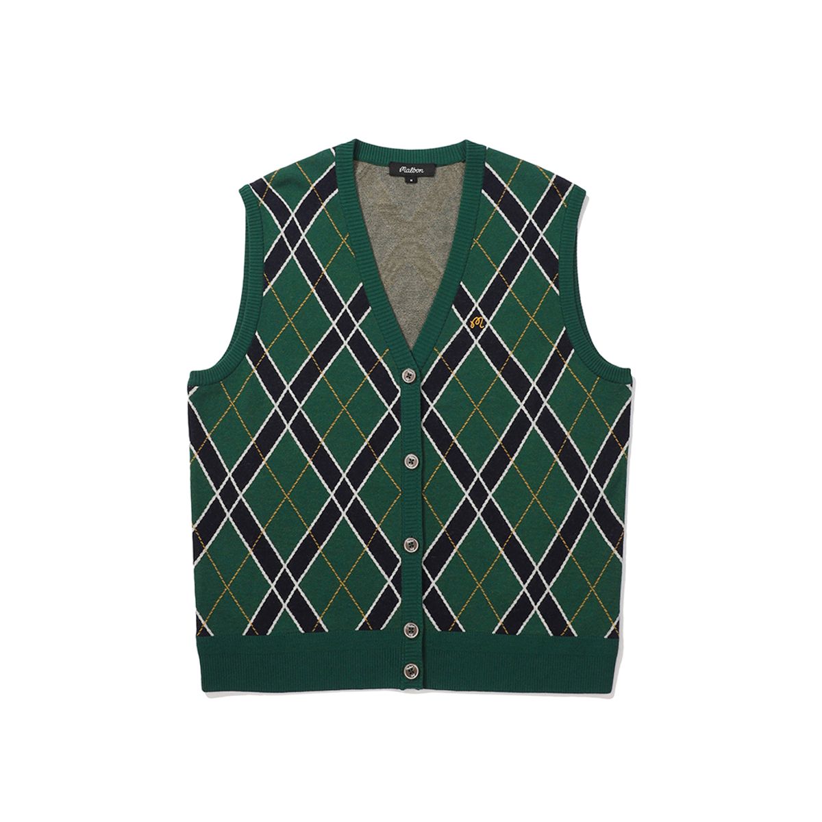 말본 골프(MALBON GOLF) 아가일 패턴 오픈 베스트 GREEN (WOMAN)