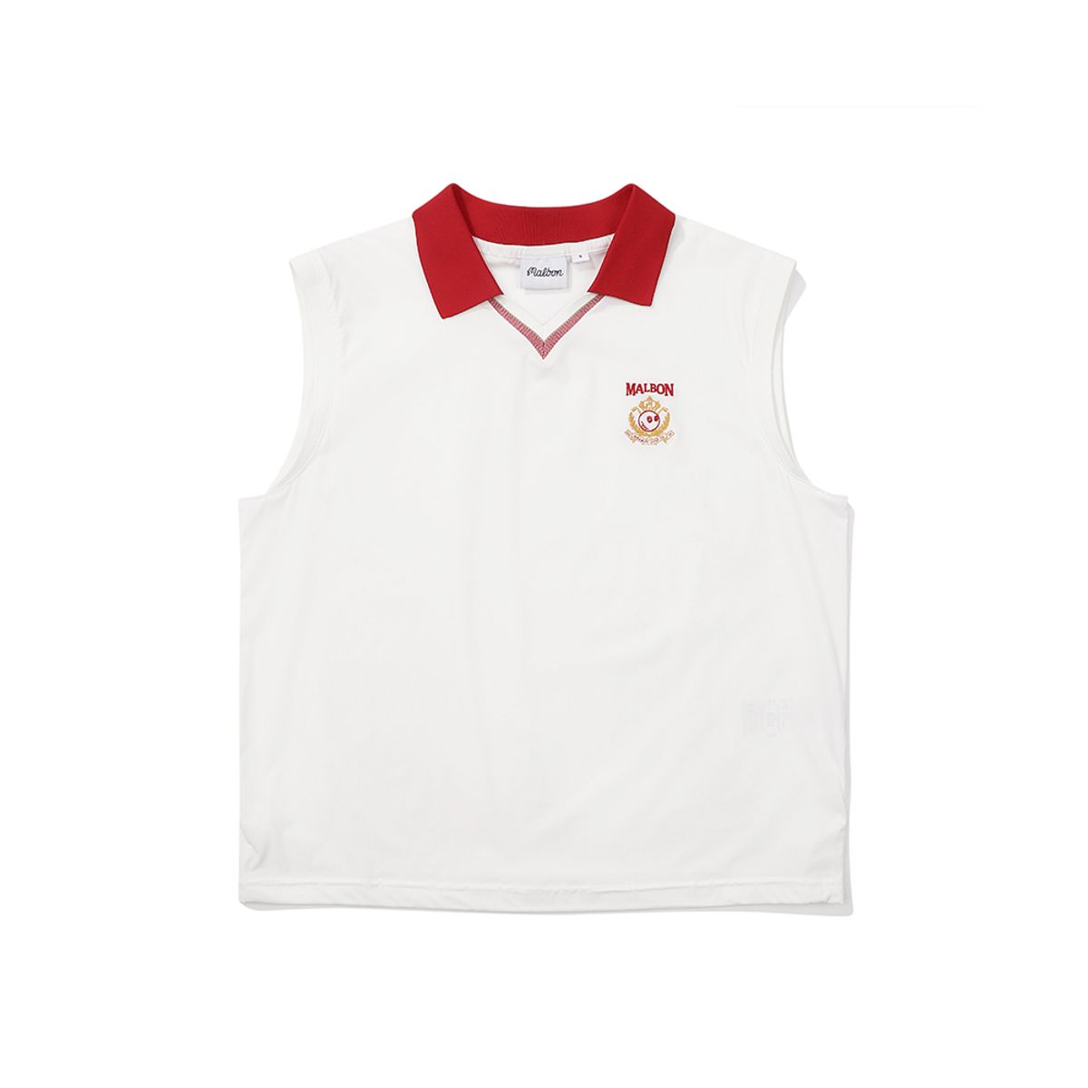 말본 골프(MALBON GOLF) 카라형 우븐 베스트 OFF WHITE (WOMAN)