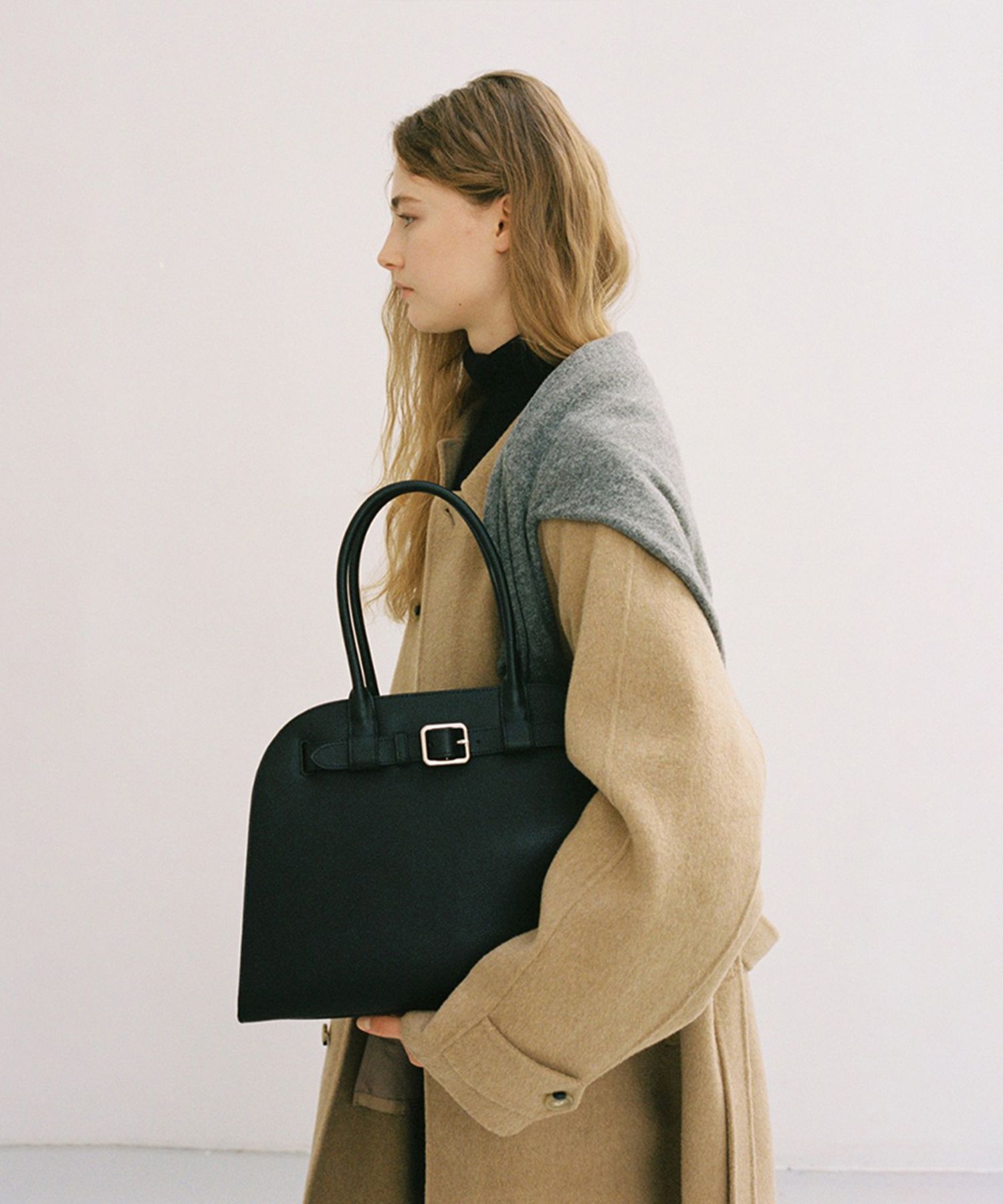 MUSINSA | DUNST FOR WOMEN BUCKLE LEATHER TOTE BAG