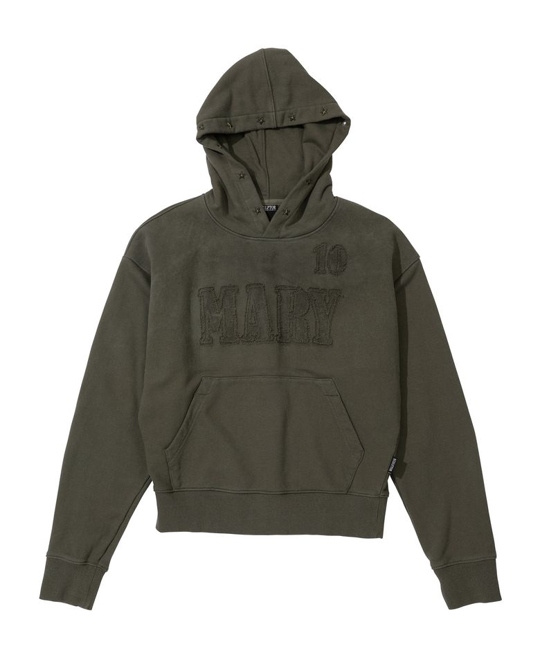Mary Acid Peel Hoodie Washed Khaki