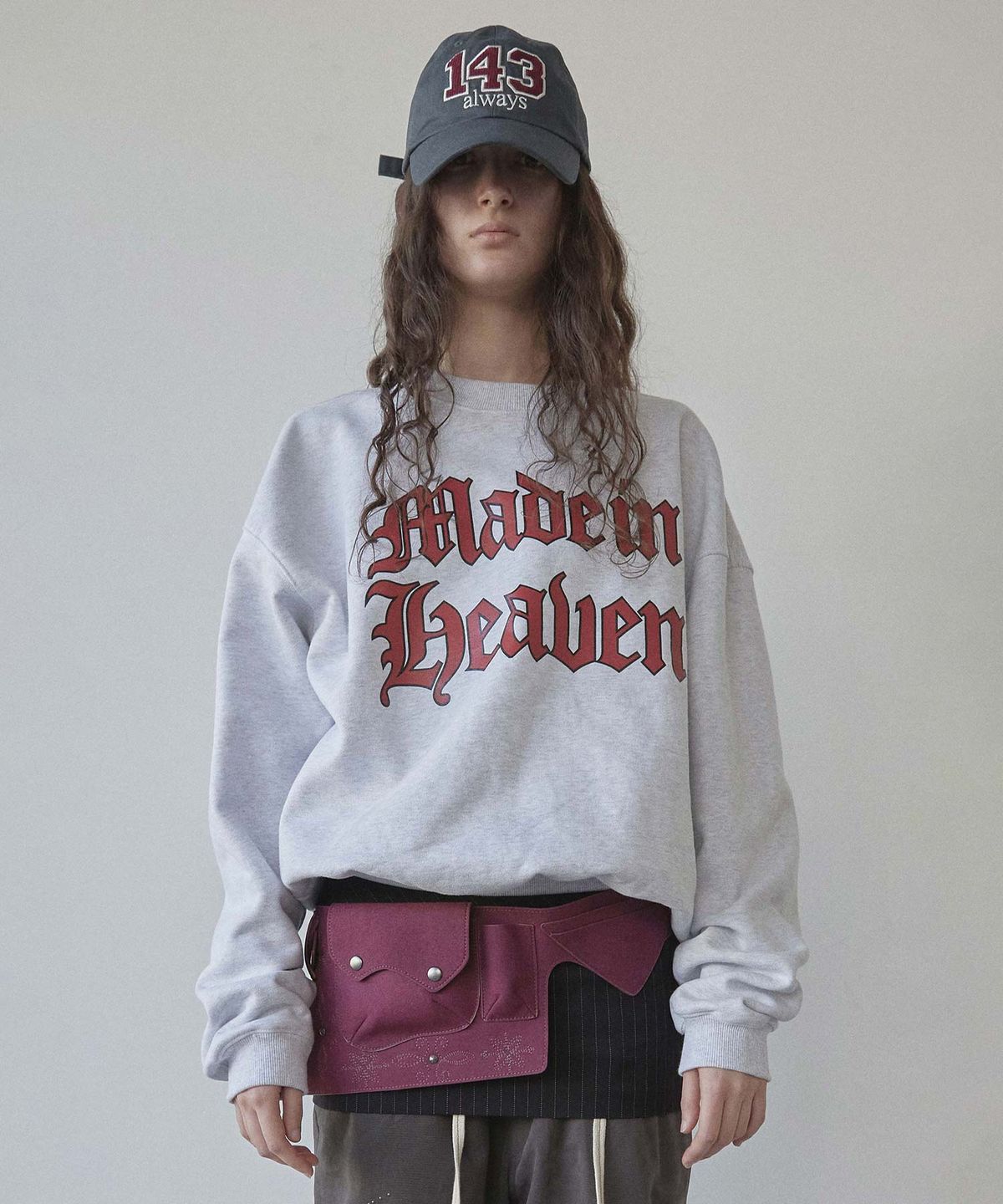 스컬프터(SCULPTOR) Sticky Paint Sweatshirt White Melange
