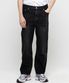 스톤 워싱 테이퍼드 데님팬츠[블랙]