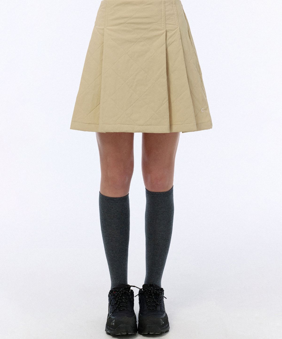 클로브(CLOVE) [24FW clove] Quilted Skirt (Beige)