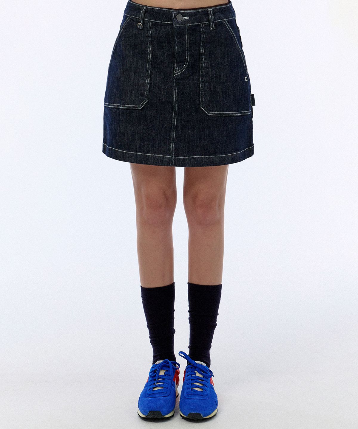 클로브(CLOVE) [24FW clove] Denim Skirt (Dark Indigo)