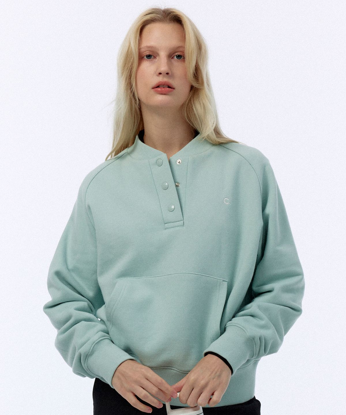 클로브(CLOVE) [24FW clove] Henry Neck Sweatshirt (Mint)