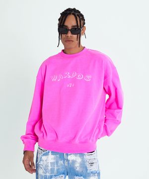 NYC 로고 맨투맨 핑크