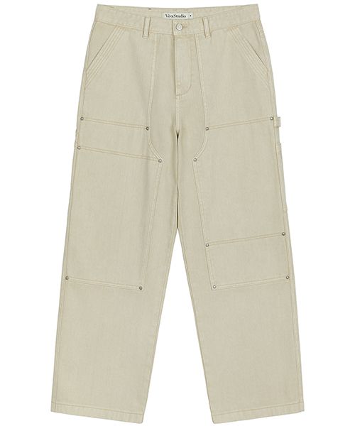 MUSINSA | VIVASTUDIO DYEING CARPENTER PANTS [LIGHT BEIGE]