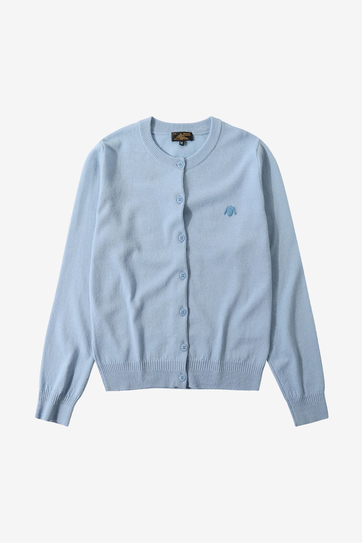 르몽생미셸(LE MONT ST MICHEL) Lambs wool mutton cardigan_Sky