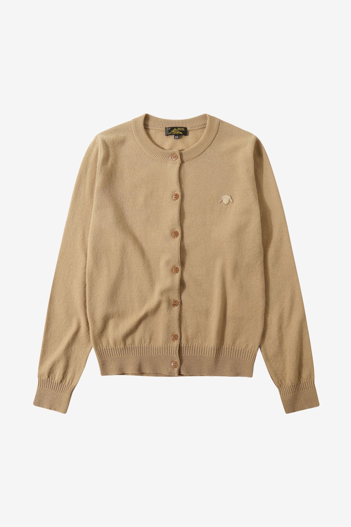 르몽생미셸(LE MONT ST MICHEL) Lambs wool mutton cardigan_Beige