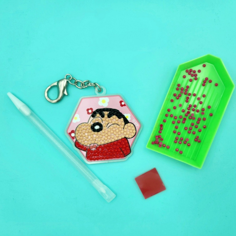 DIY키링형 짱구 보석십자수 6X6cm 짱구의 윙크