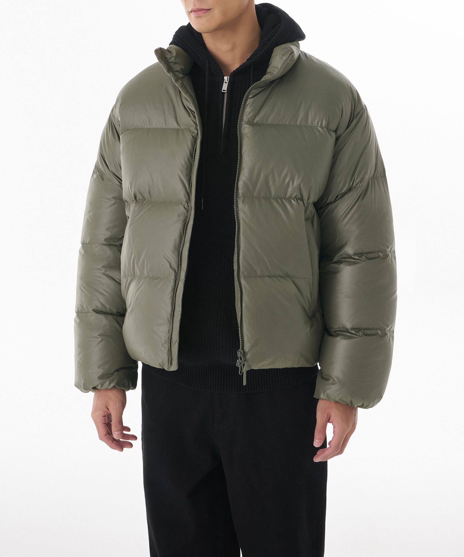 MUSINSA MUSINSA STANDARD Glossy Ripstop Down Puffer Short Padded