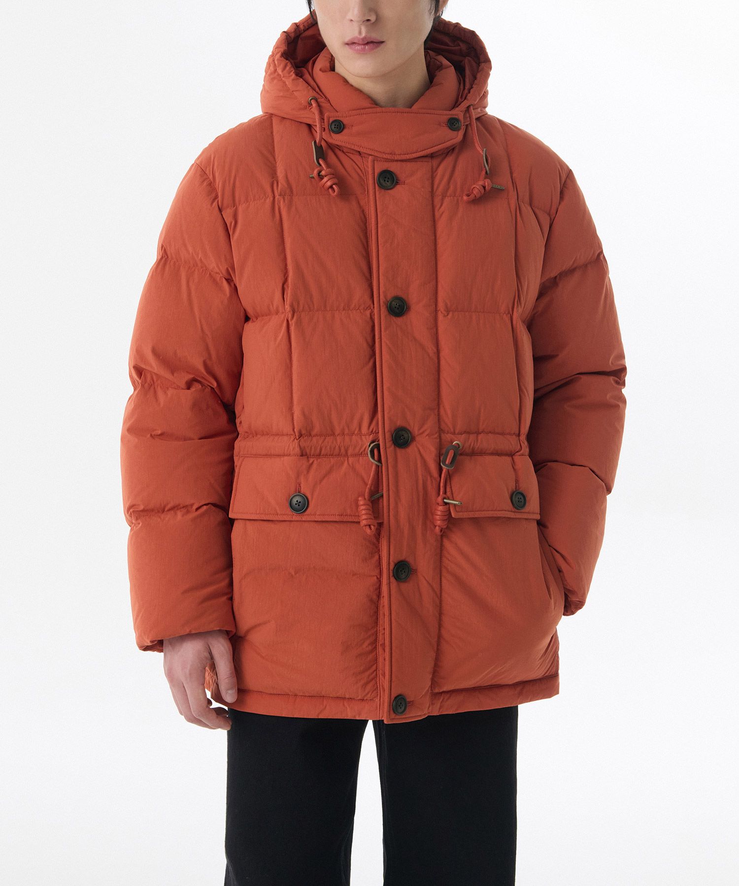 MUSINSA公式 | MUSINSA STANDARD カラコラムダウンパーカー [オレンジ]