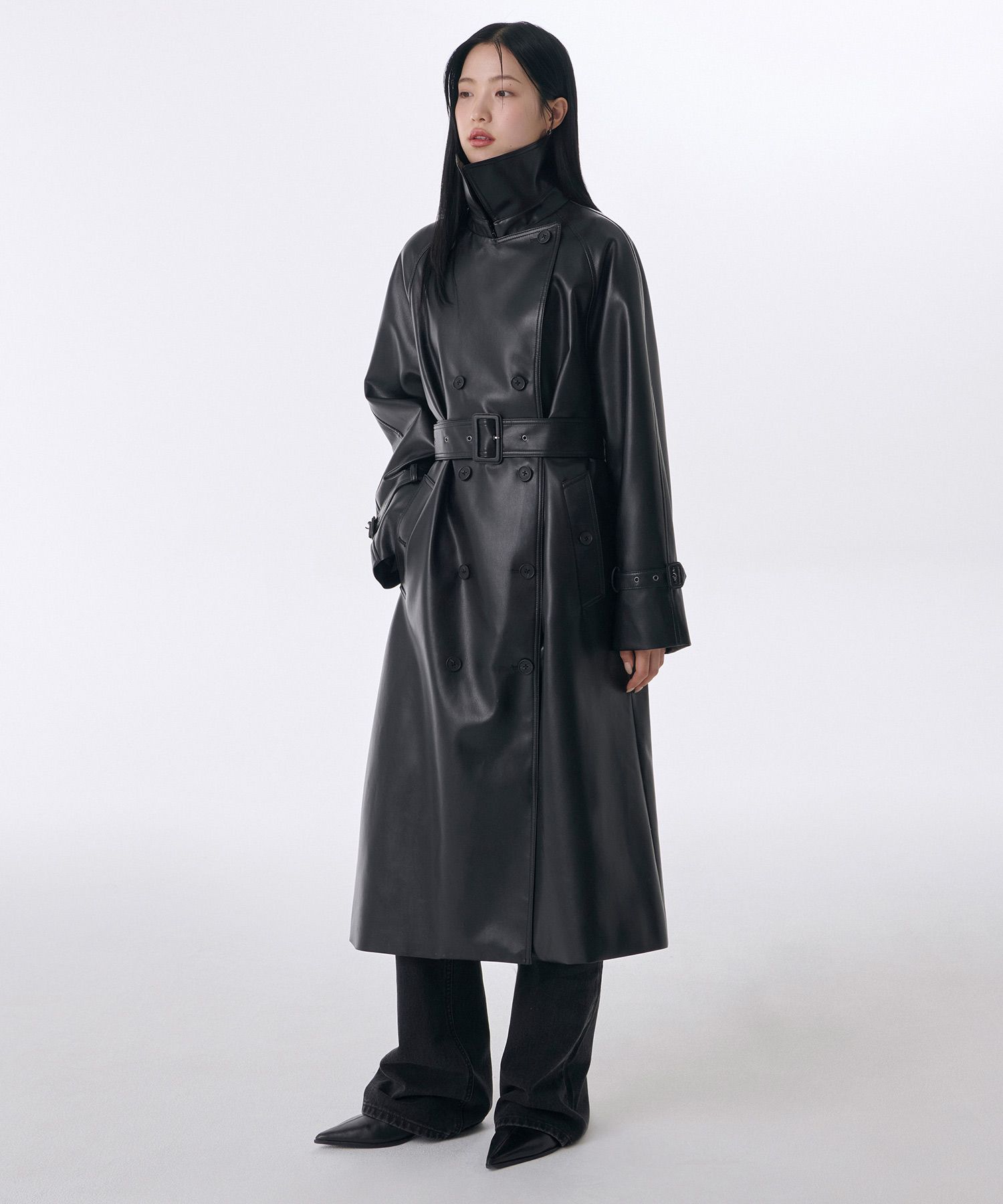 MUSINSA MUSINSA STANDARD WOMAN Women's Synthetic Leather Trench